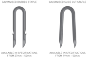Galvanised Slice Cut & Barbed Staples