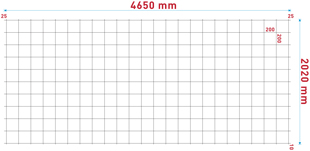 Standard Seismic 500E Mesh Plan View