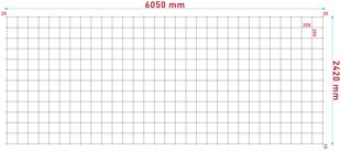 Large Seismic 500E Mesh Plan View